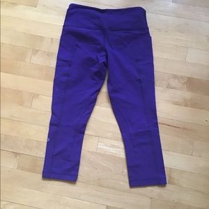 Purple cropped lululemon leggings